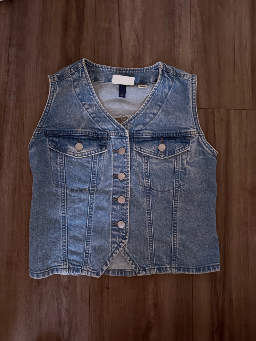 Universal Thread Light Blue Denim Vest with Chest Pockets